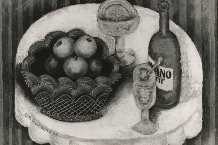 A. Procházka, Zátiší s košíkem, 1928 	Autor fotografie: Soňa Divišová, NG Praha